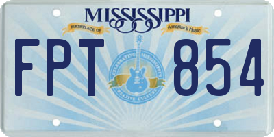 MS license plate FPT854