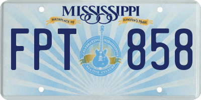 MS license plate FPT858