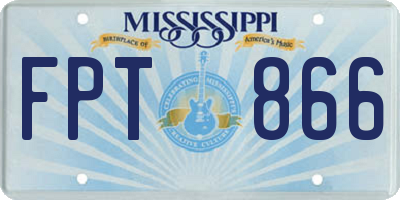 MS license plate FPT866