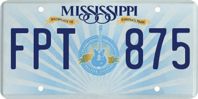 MS license plate FPT875