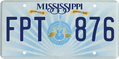 MS license plate FPT876