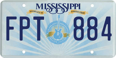 MS license plate FPT884