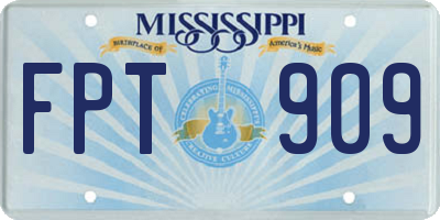 MS license plate FPT909