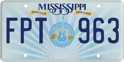 MS license plate FPT963