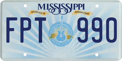 MS license plate FPT990