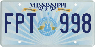 MS license plate FPT998