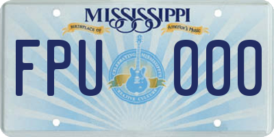 MS license plate FPU000