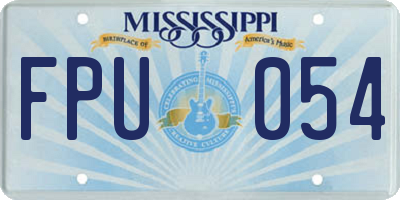 MS license plate FPU054