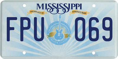 MS license plate FPU069