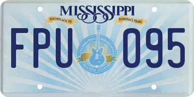 MS license plate FPU095