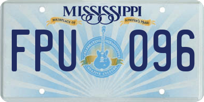 MS license plate FPU096