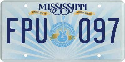 MS license plate FPU097