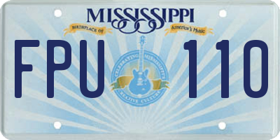 MS license plate FPU110