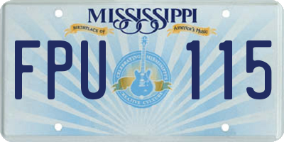 MS license plate FPU115
