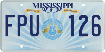 MS license plate FPU126