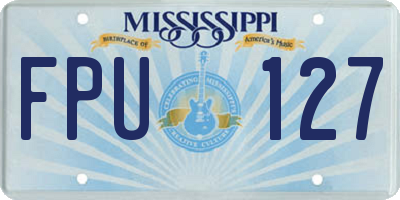 MS license plate FPU127