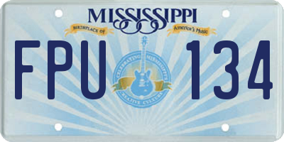 MS license plate FPU134