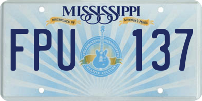 MS license plate FPU137