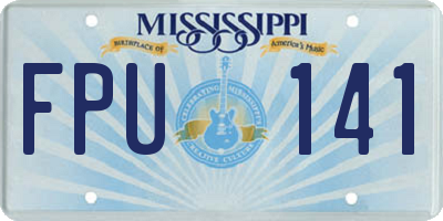 MS license plate FPU141