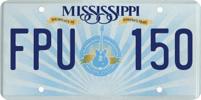 MS license plate FPU150