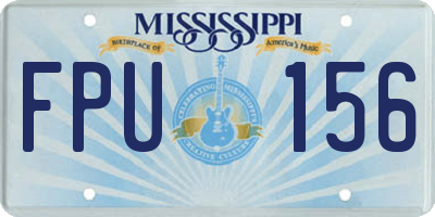 MS license plate FPU156