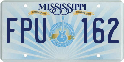 MS license plate FPU162