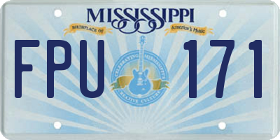 MS license plate FPU171