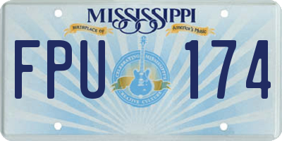 MS license plate FPU174