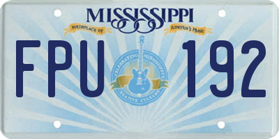 MS license plate FPU192