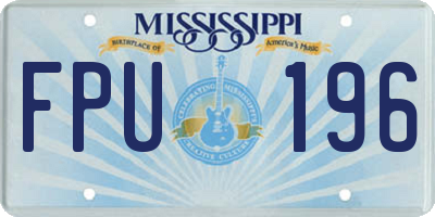 MS license plate FPU196