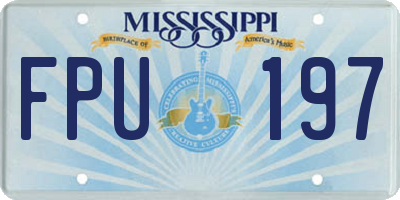 MS license plate FPU197