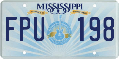 MS license plate FPU198