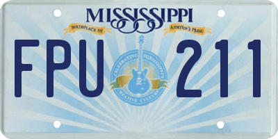 MS license plate FPU211