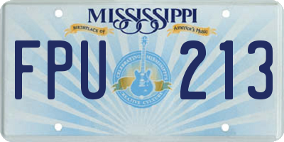 MS license plate FPU213