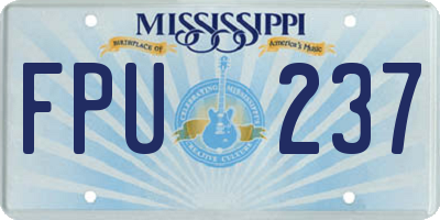 MS license plate FPU237