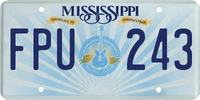 MS license plate FPU243