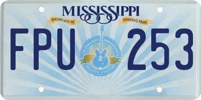 MS license plate FPU253