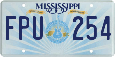 MS license plate FPU254