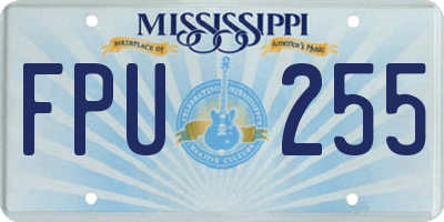 MS license plate FPU255