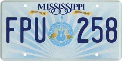 MS license plate FPU258
