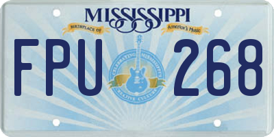 MS license plate FPU268