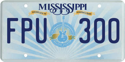 MS license plate FPU300