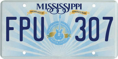 MS license plate FPU307