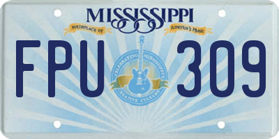 MS license plate FPU309