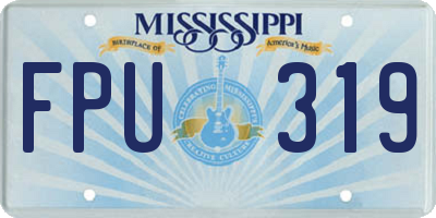 MS license plate FPU319