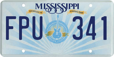 MS license plate FPU341