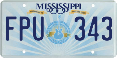 MS license plate FPU343