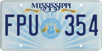 MS license plate FPU354