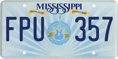 MS license plate FPU357