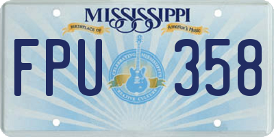 MS license plate FPU358